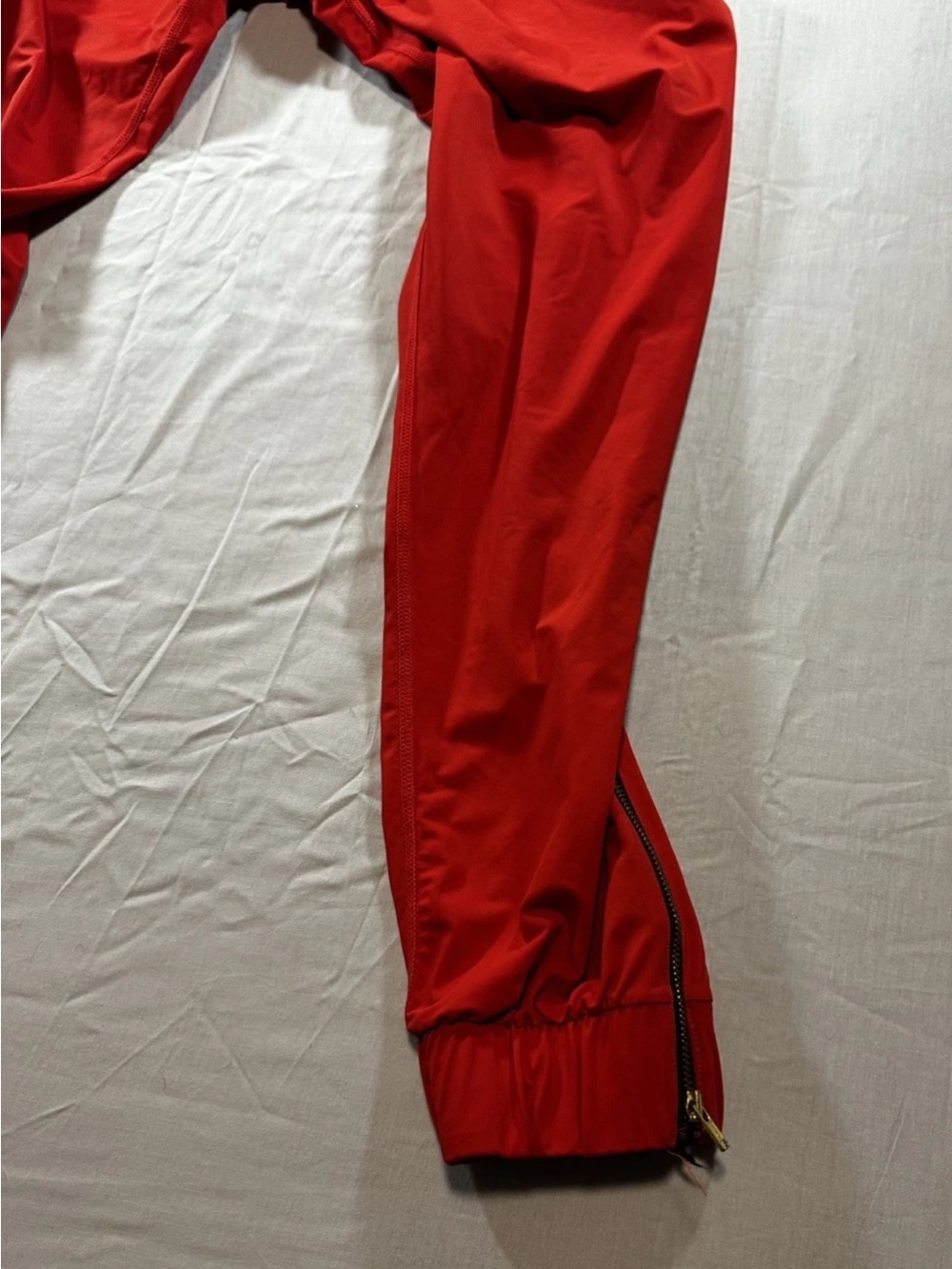 ZYIA Women's Red Jumpsuit Romper with Drawstring Waist - Picture 9 of 9